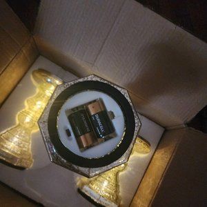 2 sets Silver glass Candle holders (6 total)